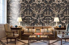 Обои 54136-6 фото в интерьере кабинета превью