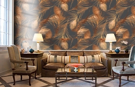 Обои 54229-4 фото в интерьере кабинета превью