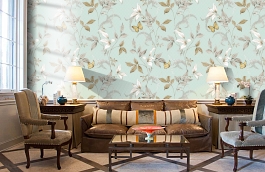 Обои 54316-4 фото в интерьере кабинета превью