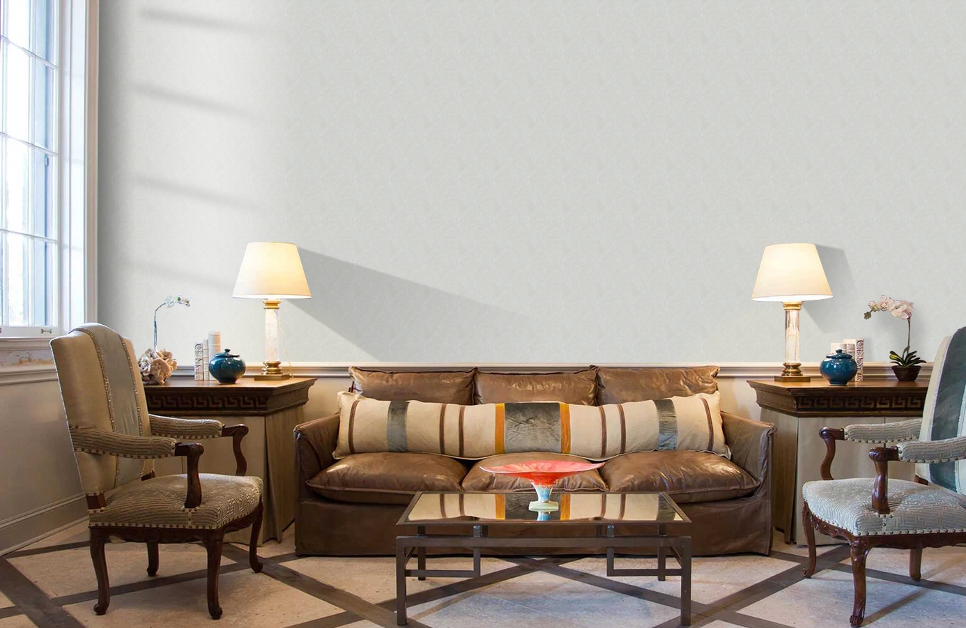 Обои 7014-1 фото в интерьере кабинета