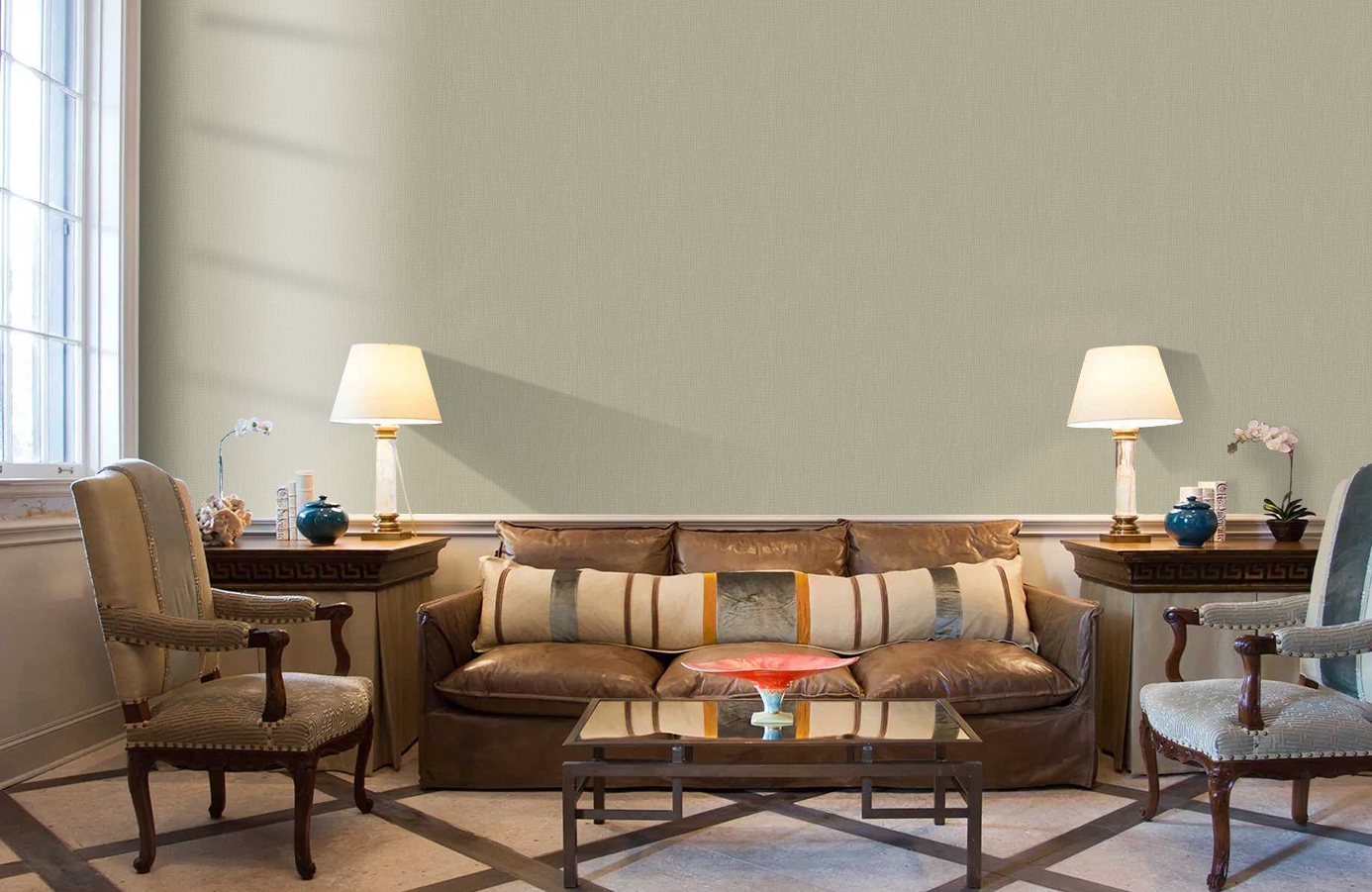 Обои 7018-8 фото в интерьере кабинета