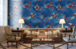 Обои 8914-1 фото в интерьере кабинета превью