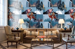 Обои 8921-1 фото в интерьере кабинета превью