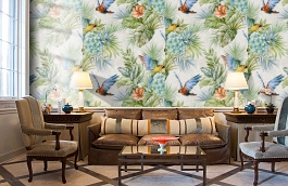 Обои 9905-3 фото в интерьере кабинета превью