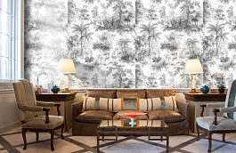 Обои 9909-1 фото в интерьере кабинета превью