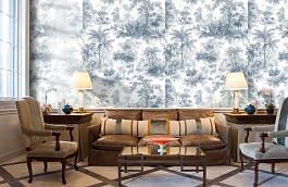 Обои 9909-2 фото в интерьере кабинета превью