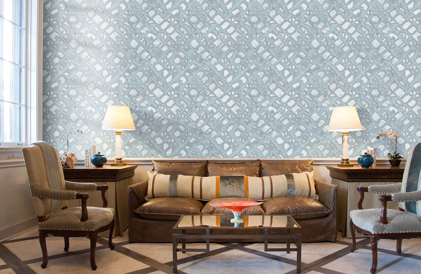 Обои RDT2202-8 фото в интерьере кабинета