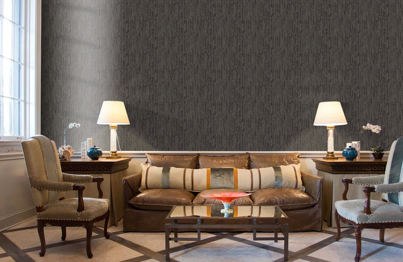 Обои RDT2203-7 фото в интерьере кабинета