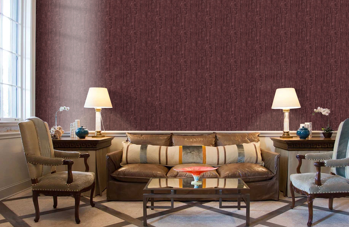 Обои RDT2203-9 фото в интерьере кабинета