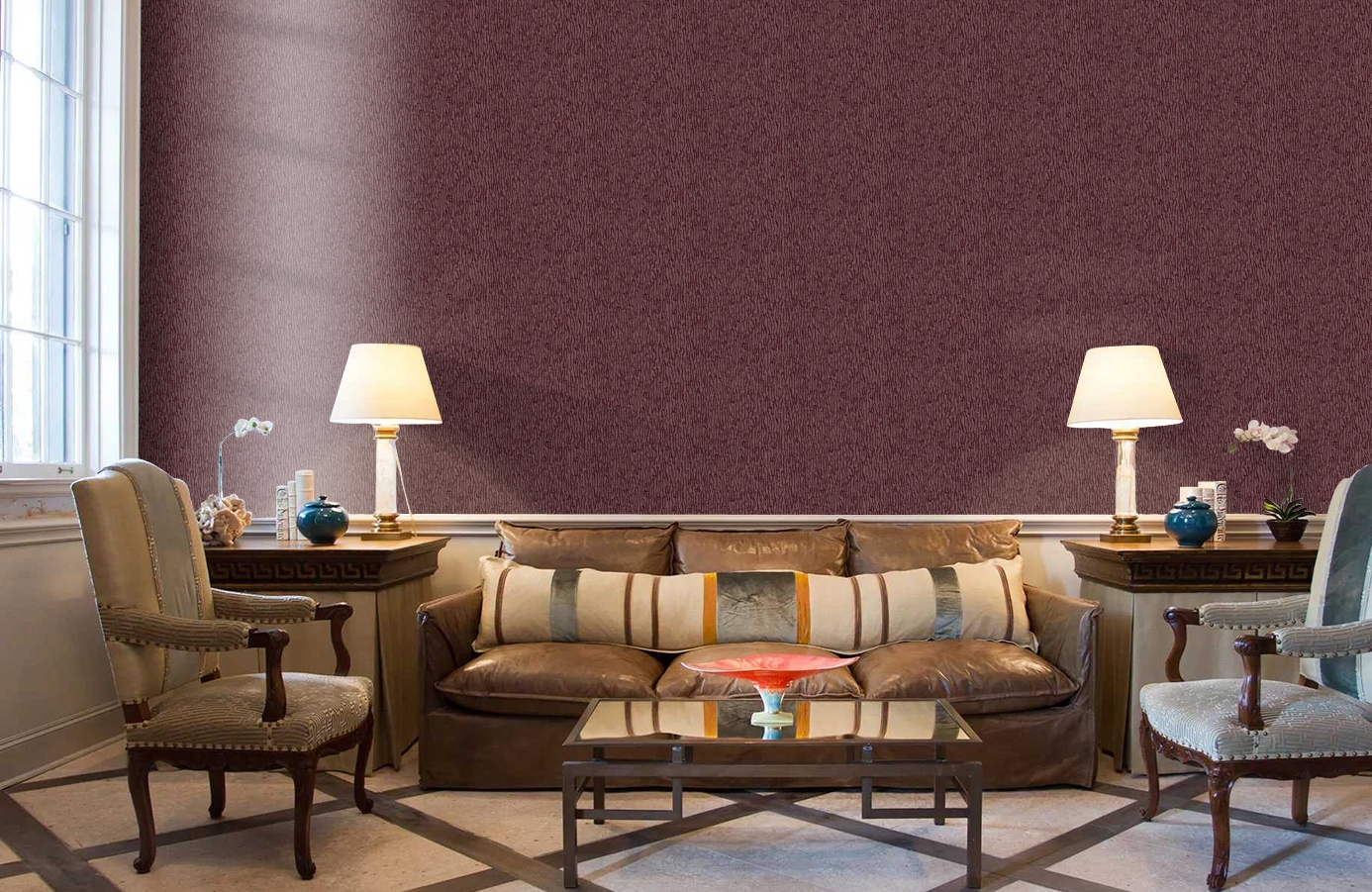 Обои RDT2205-10 фото в интерьере кабинета