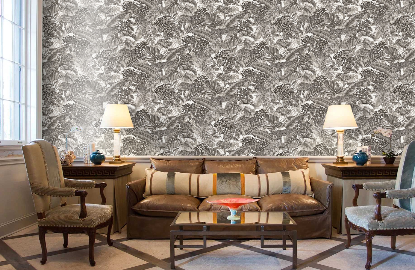 Обои RDT2206-2 фото в интерьере кабинета