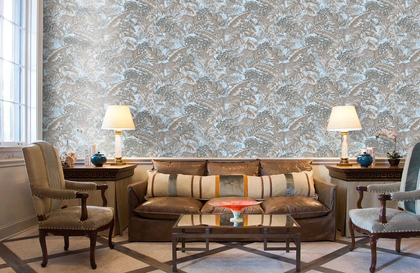 Обои RDT2206-5 фото в интерьере кабинета