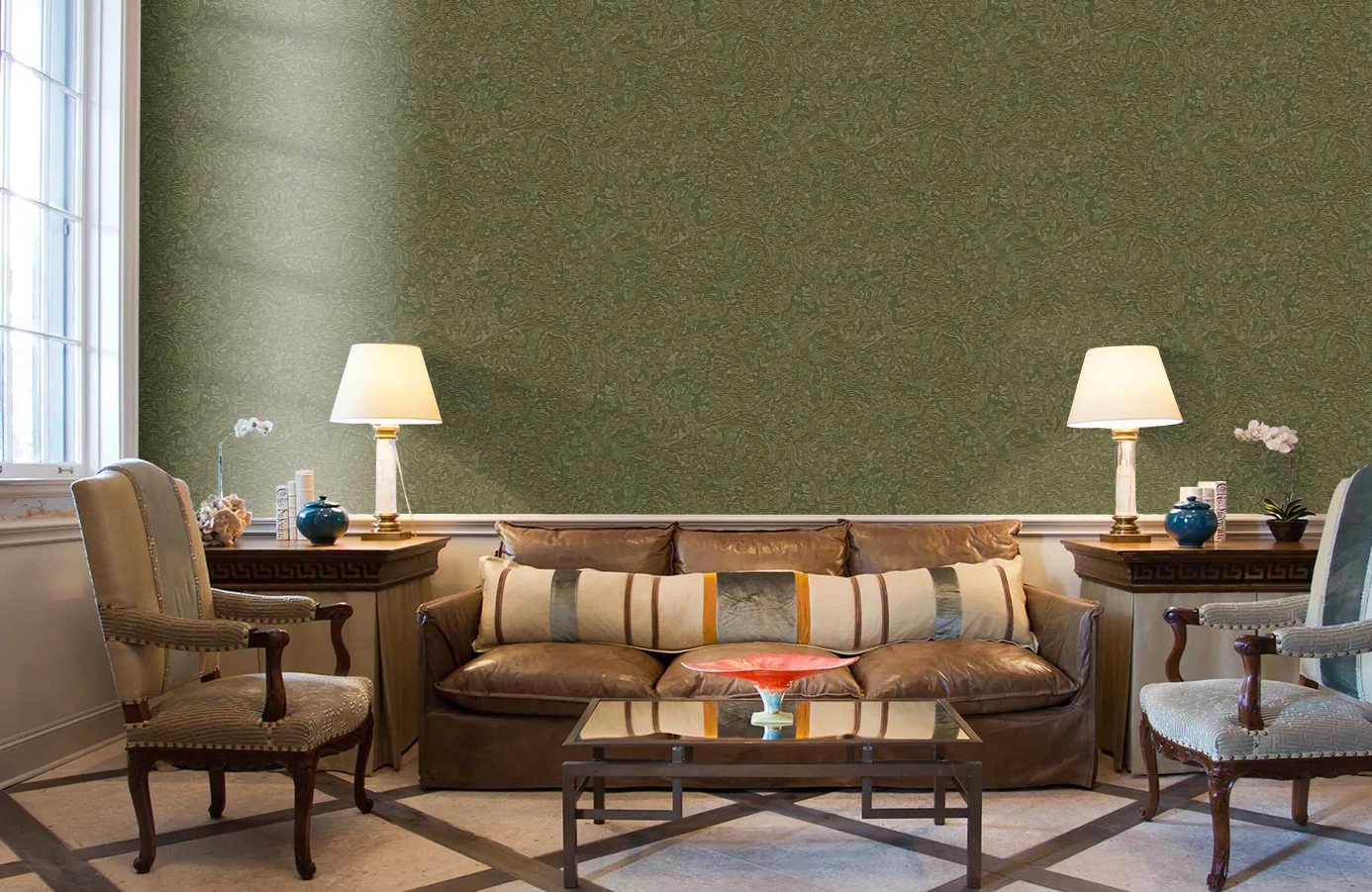 Обои RDT2209-7 фото в интерьере кабинета Обои RDT2209-7 фото в интерьере кабинета