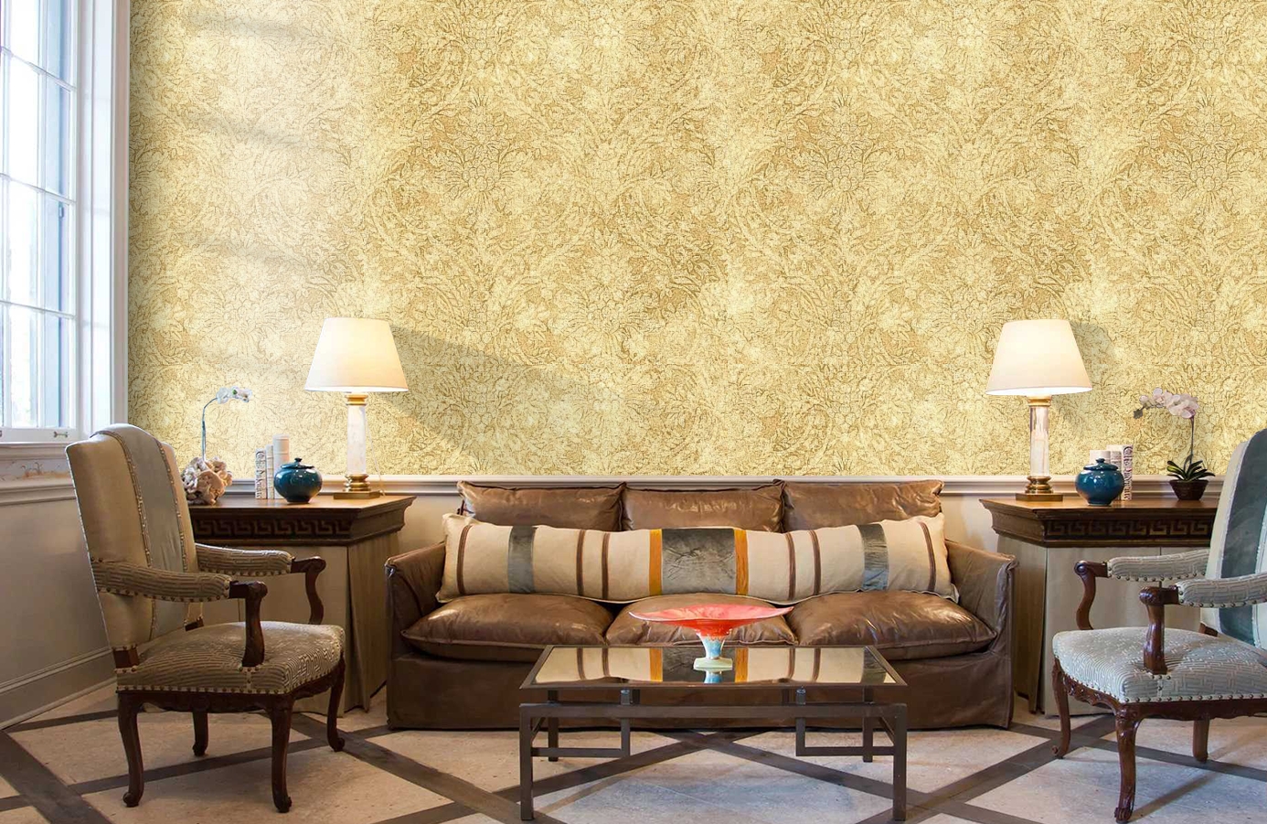 Обои RJC4005-3 фото в интерьере кабинета