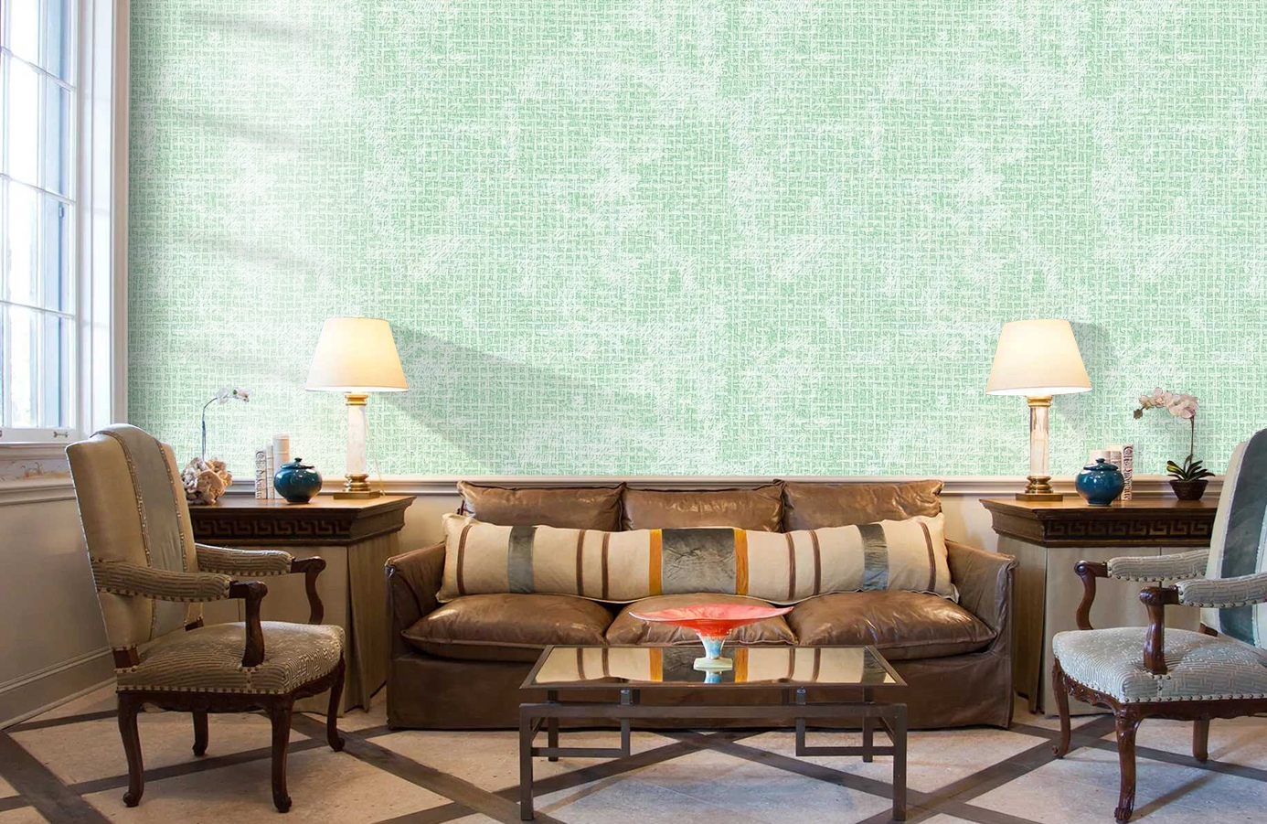 Обои RJC4006-4 фото в интерьере кабинета