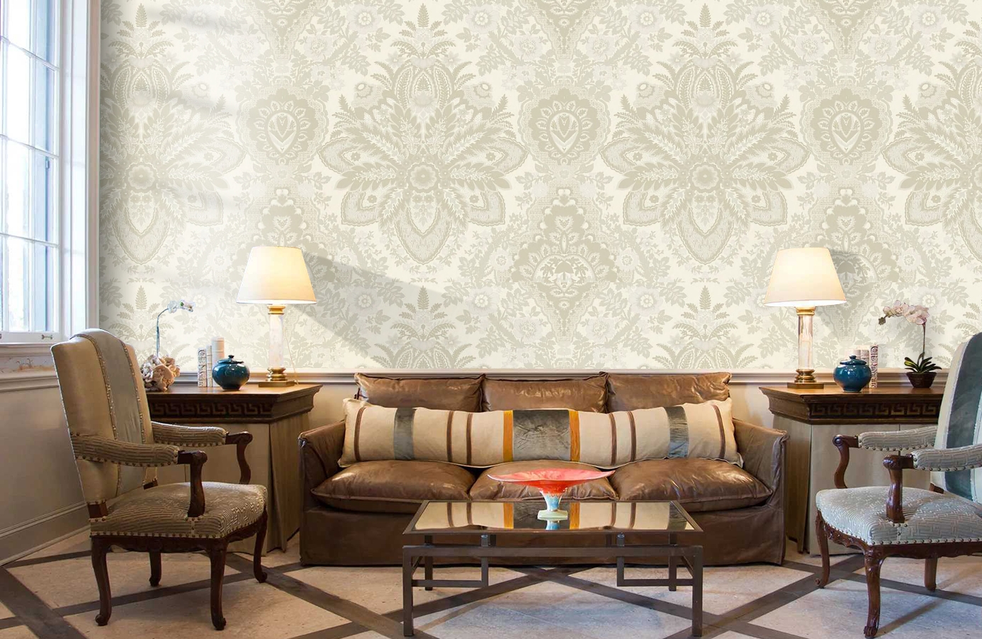 Обои RJC4011-2 фото в интерьере кабинета