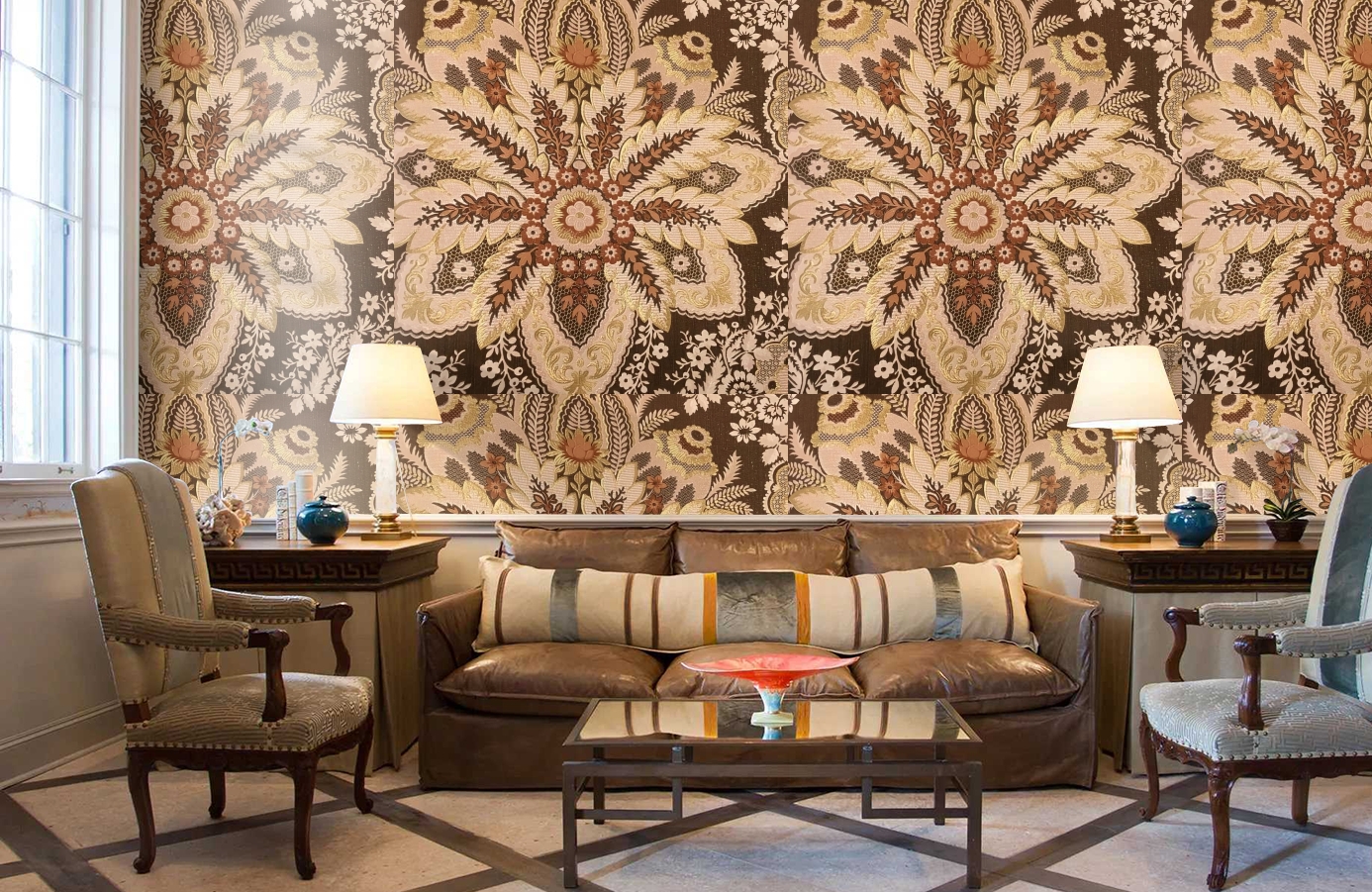 Обои RJC4011-8 фото в интерьере кабинета Обои RJC4011-8 фото в интерьере кабинета