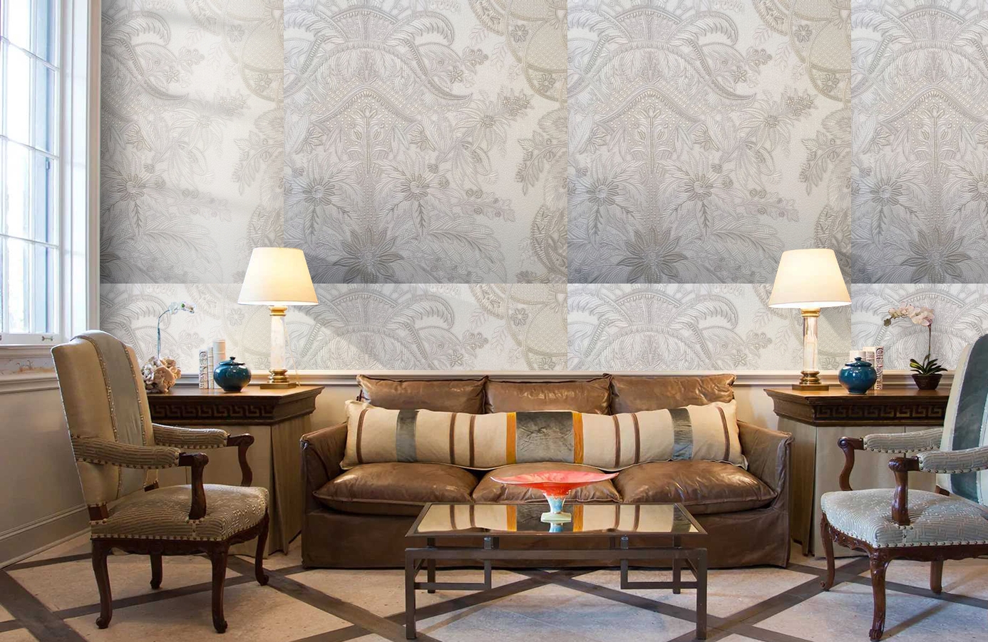 Обои RMH1001-6 фото в интерьере кабинета Обои RMH1001-6 фото в интерьере кабинета