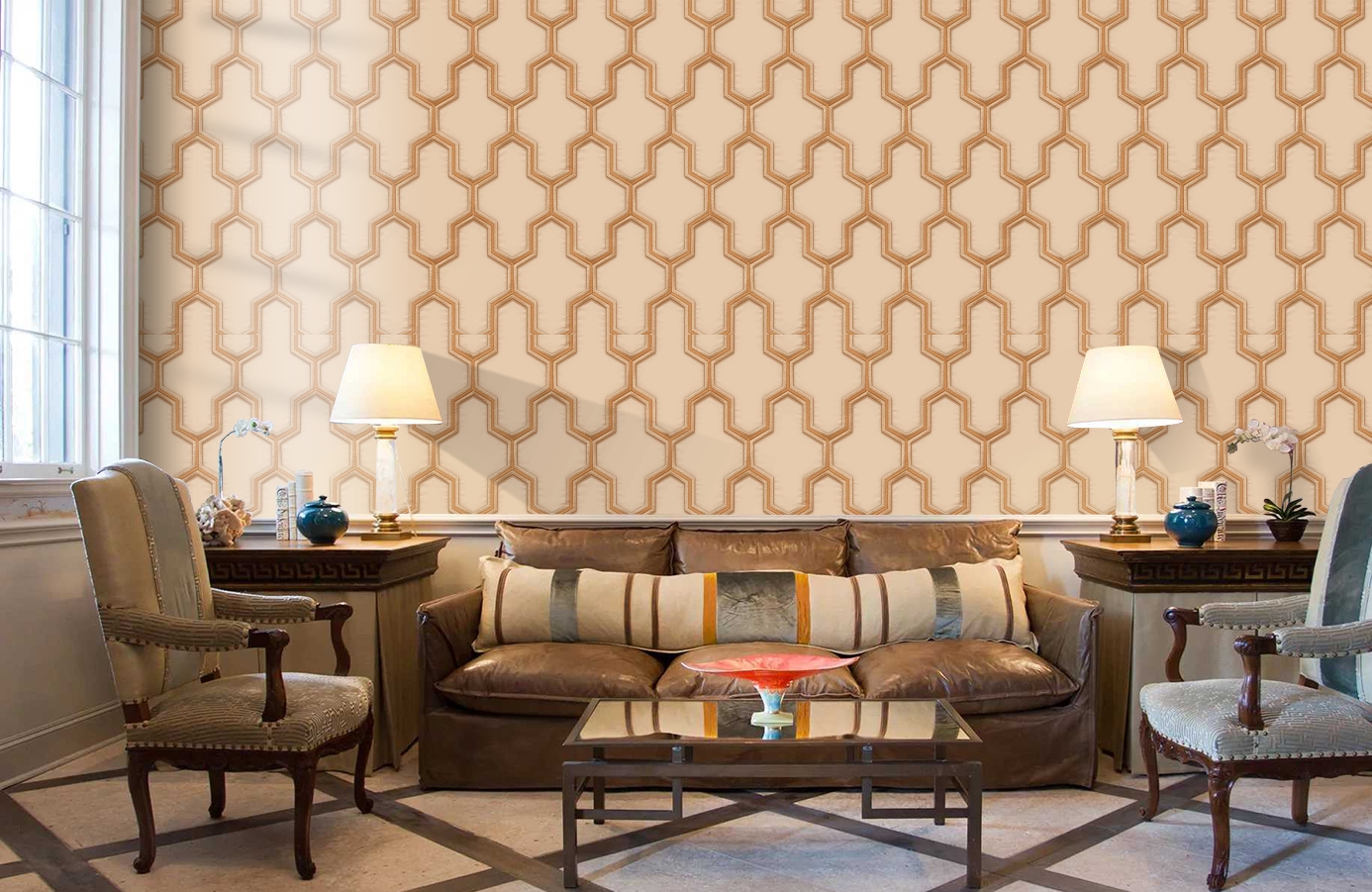 Обои RST1603-5 фото в интерьере кабинета