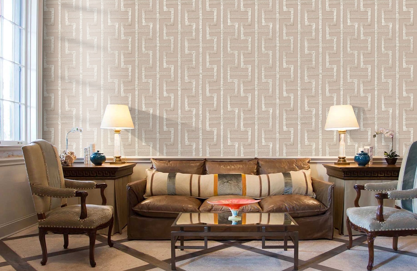 Обои RWT1802-2 фото в интерьере кабинета