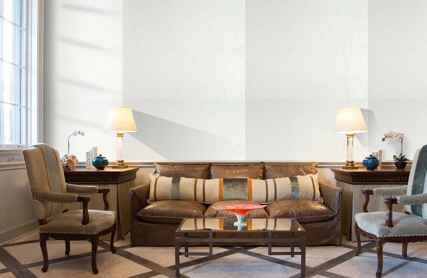 Обои 1453-14 фото в интерьере кабинета