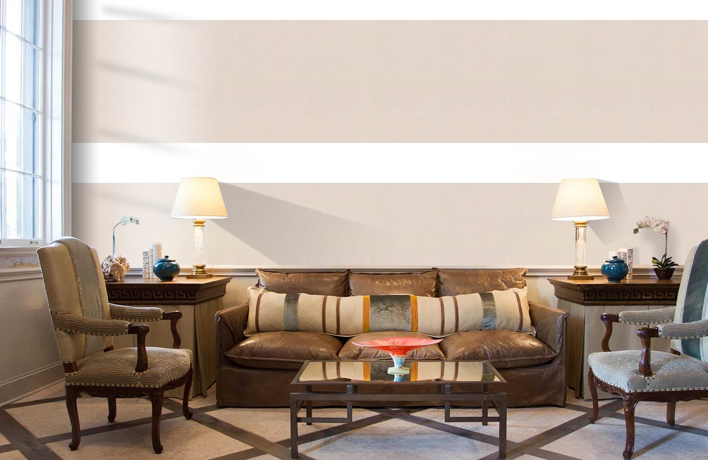 Обои 30084-5 фото в интерьере кабинета