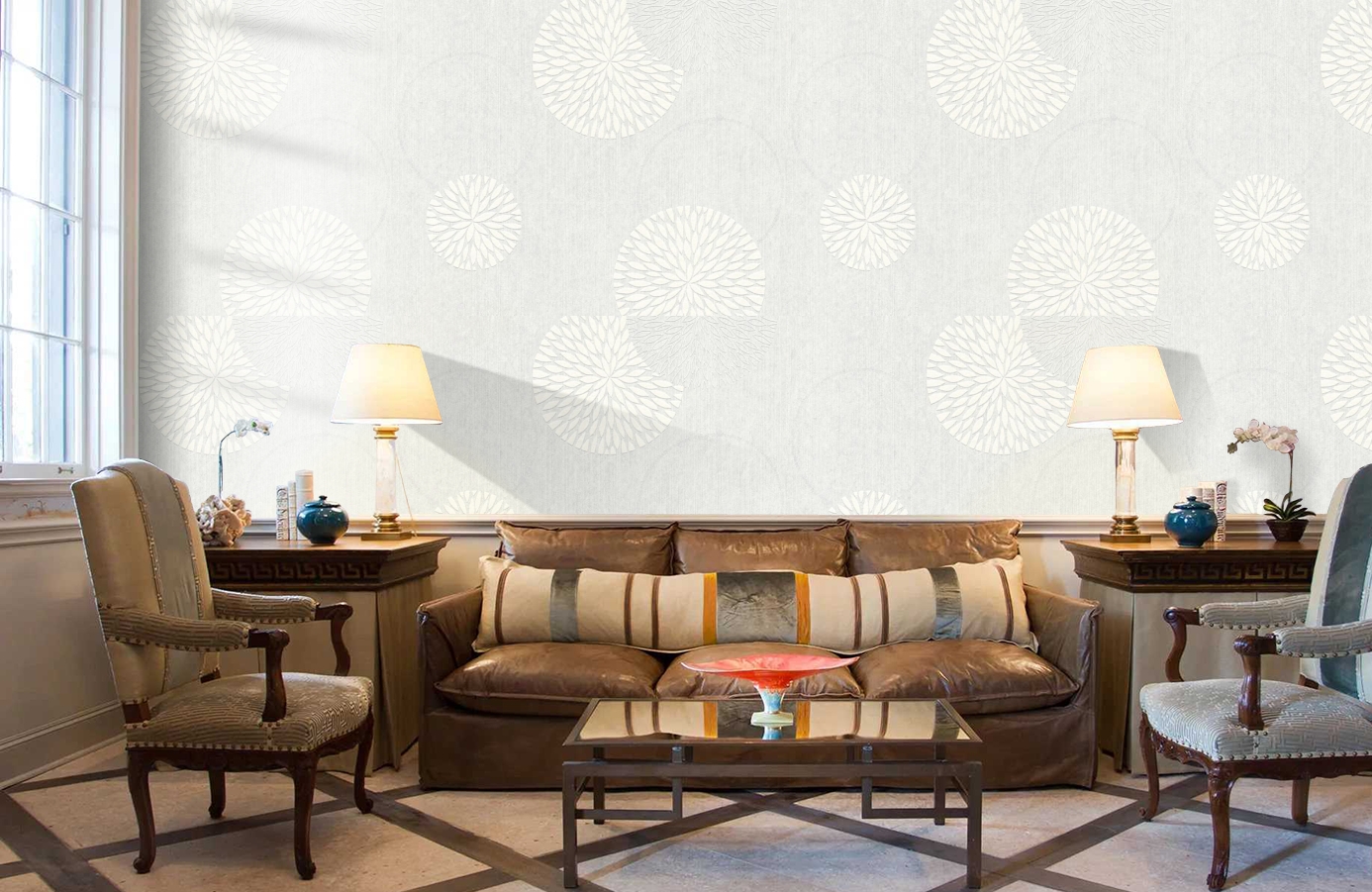 Обои 32131-1 фото в интерьере кабинета