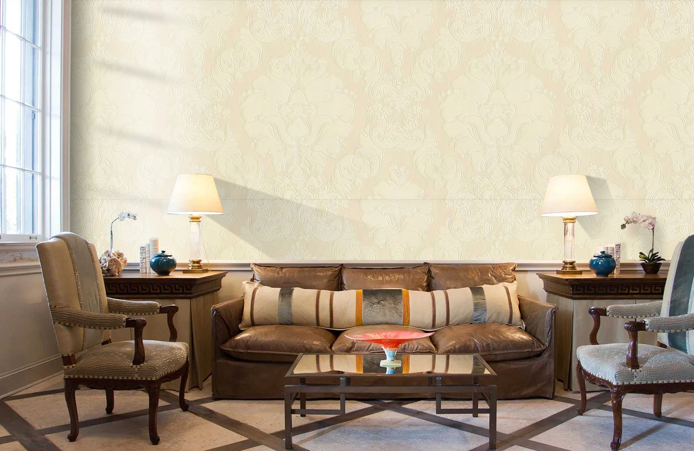 Обои 37165-3 фото в интерьере кабинета