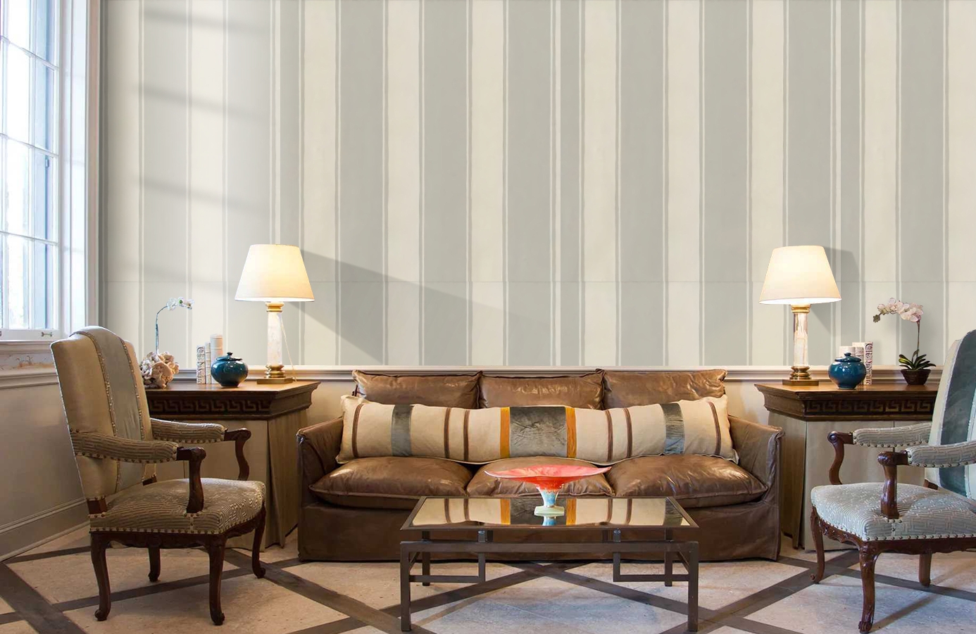 Обои 37166-5 фото в интерьере кабинета