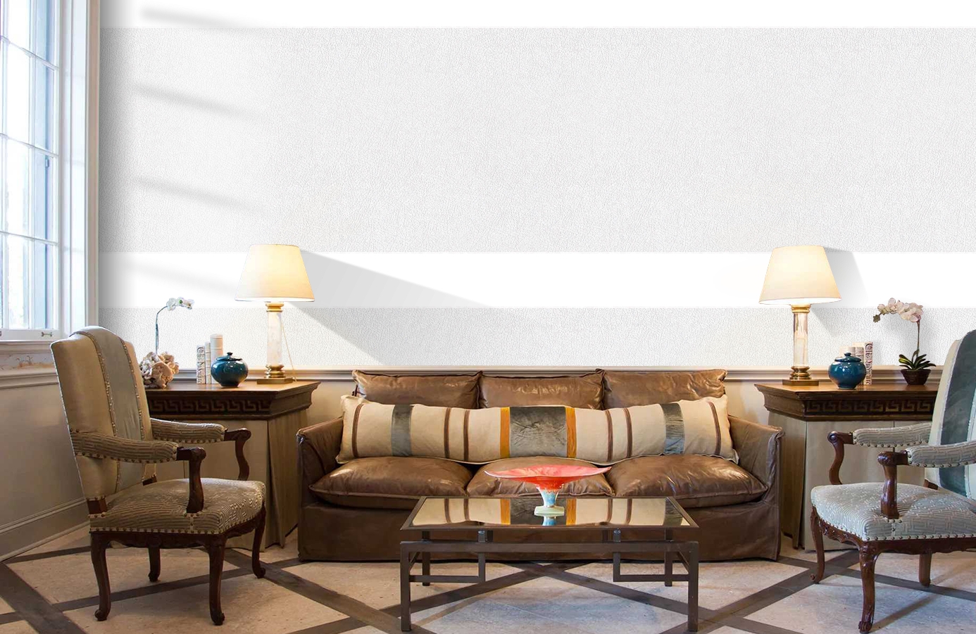 Обои 9293-10 фото в интерьере кабинета