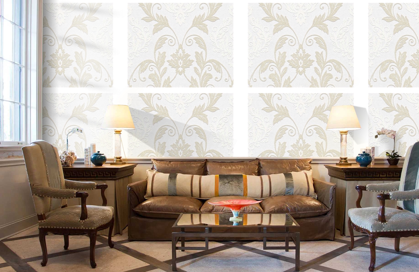 Обои 95168-1 фото в интерьере кабинета