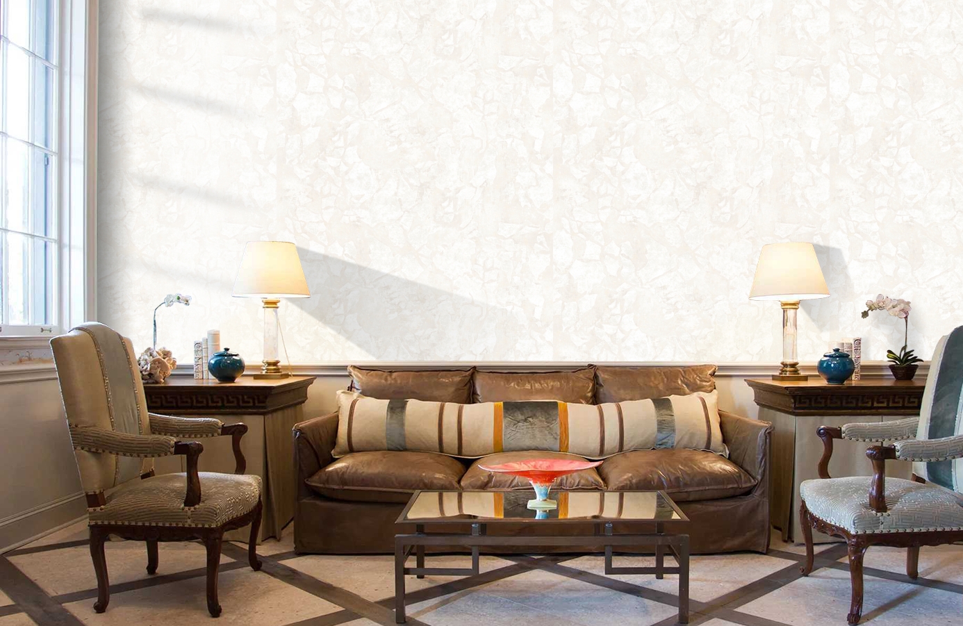 Обои 101705 фото в интерьере кабинета