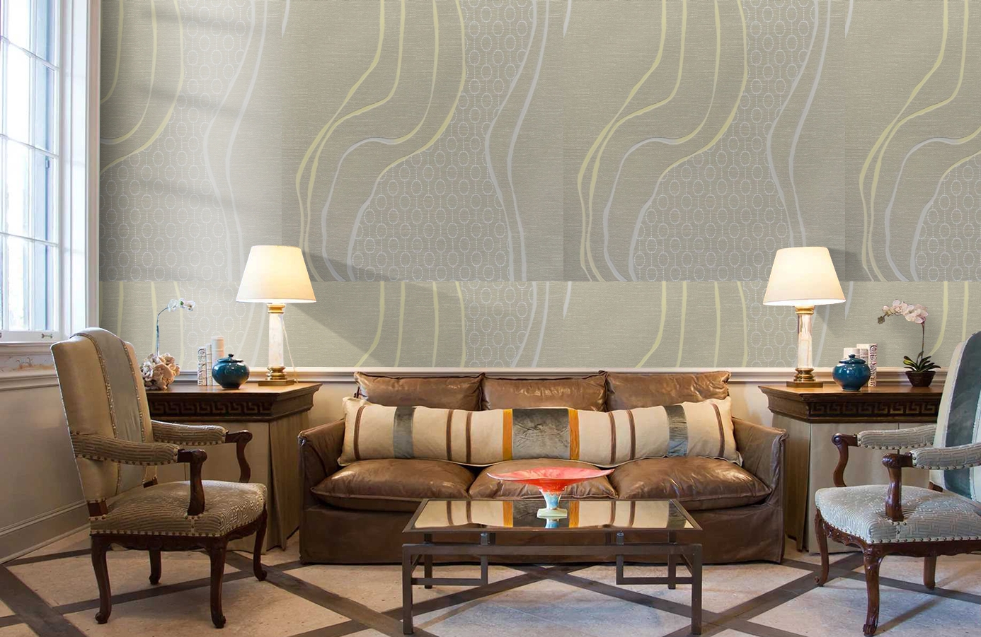 Обои 54102 фото в интерьере кабинета