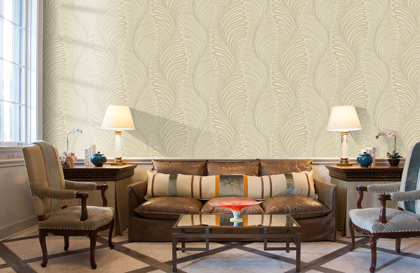 Обои 84114-1 фото в интерьере кабинета