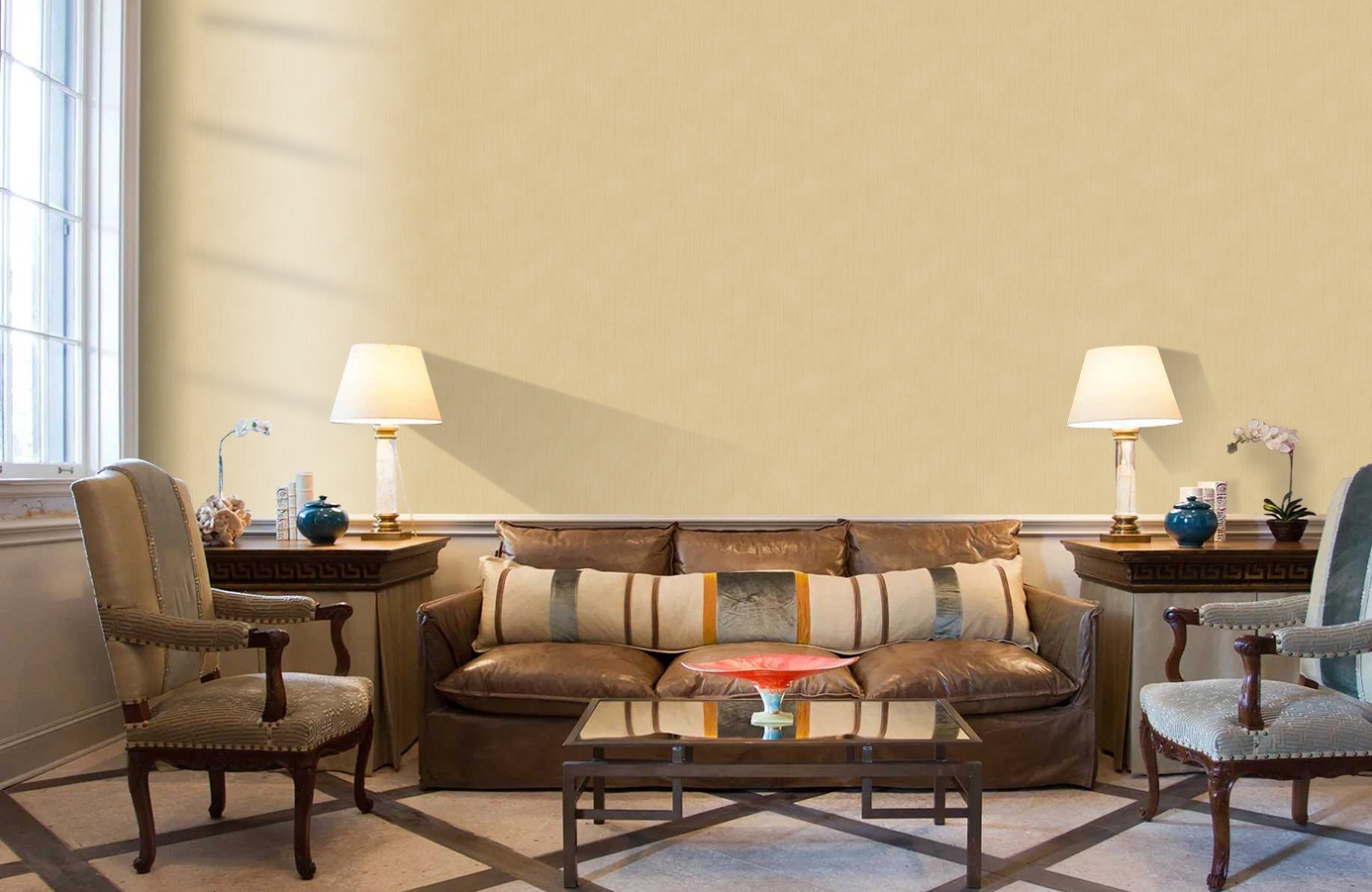 Обои 84119-5 фото в интерьере кабинета