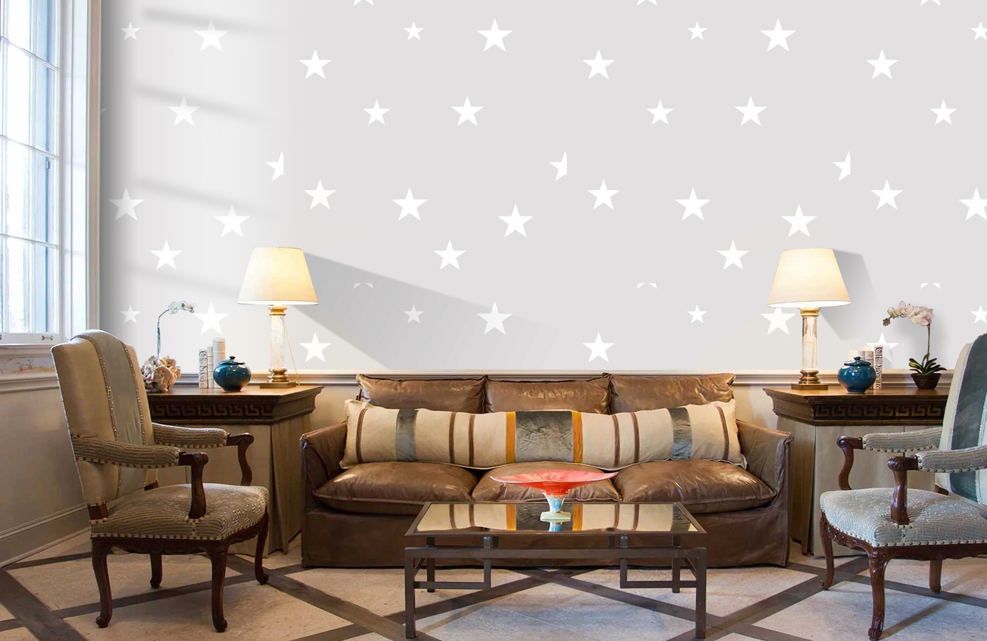 Обои 84244-6 фото в интерьере кабинета