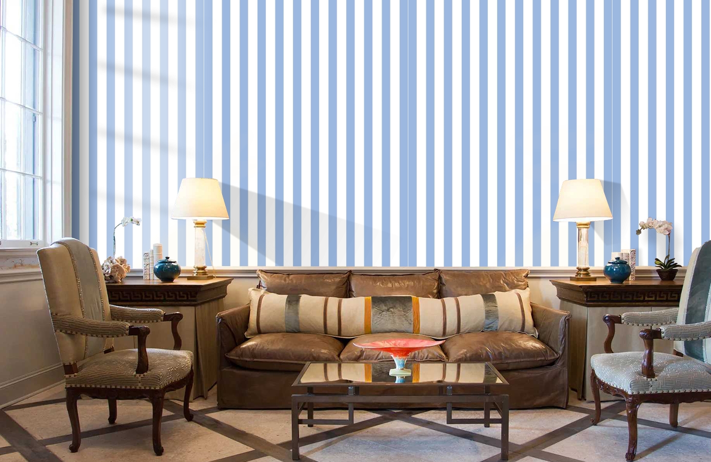 Обои 84245-6 фото в интерьере кабинета