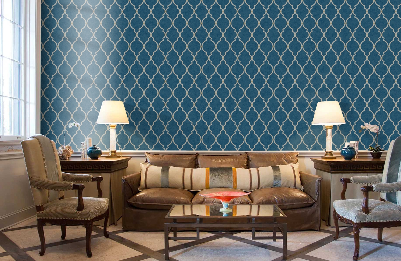 Обои AD2503 фото в интерьере кабинета