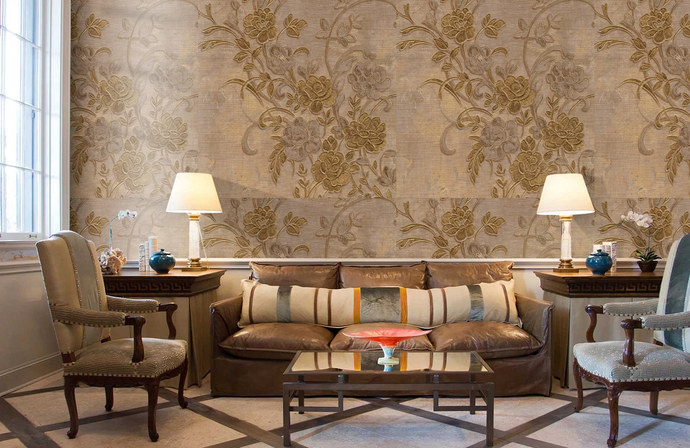 Обои 80936 фото в интерьере кабинета