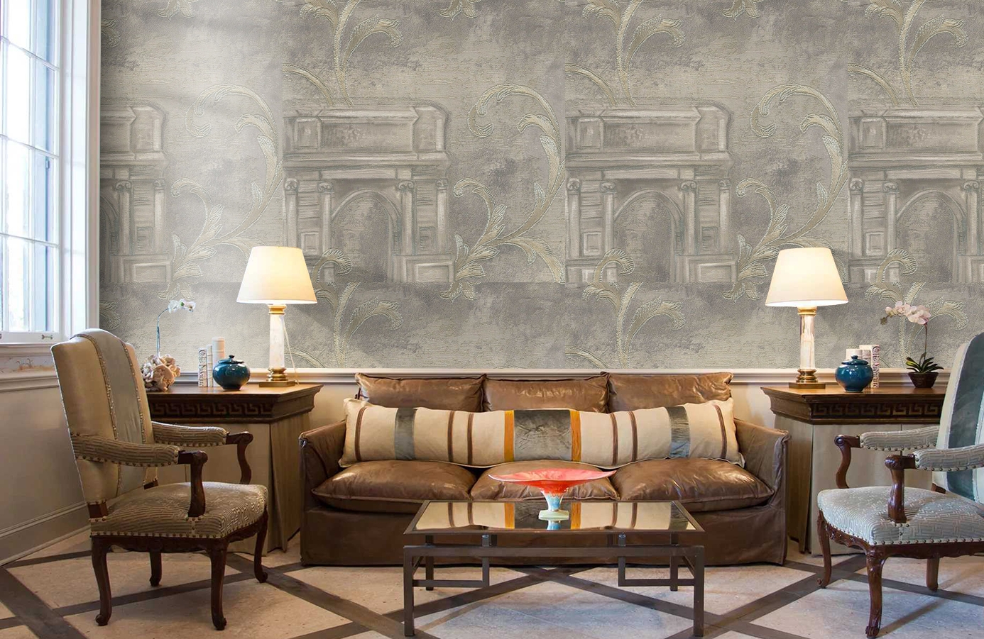 Обои 81107 фото в интерьере кабинета