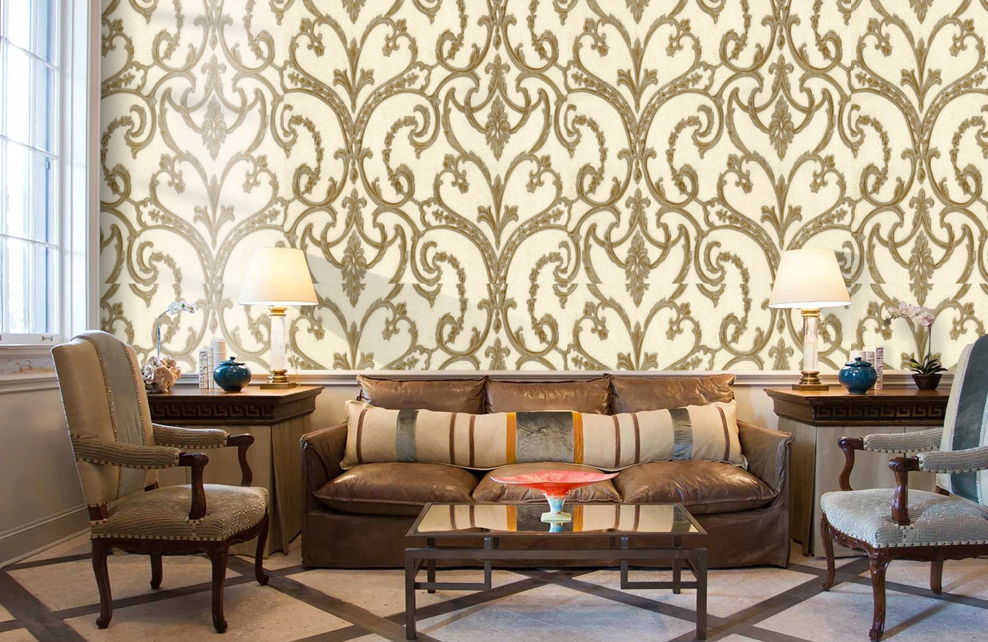 Обои 81402 фото в интерьере кабинета