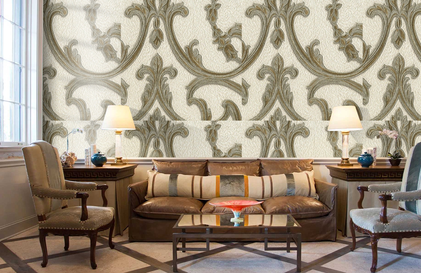 Обои 81402 фото в интерьере кабинета