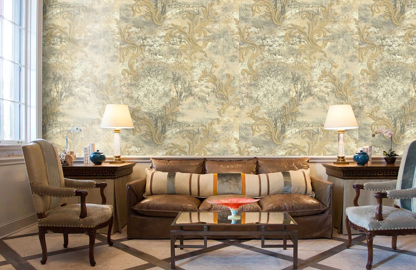 Обои 81575 фото в интерьере кабинета