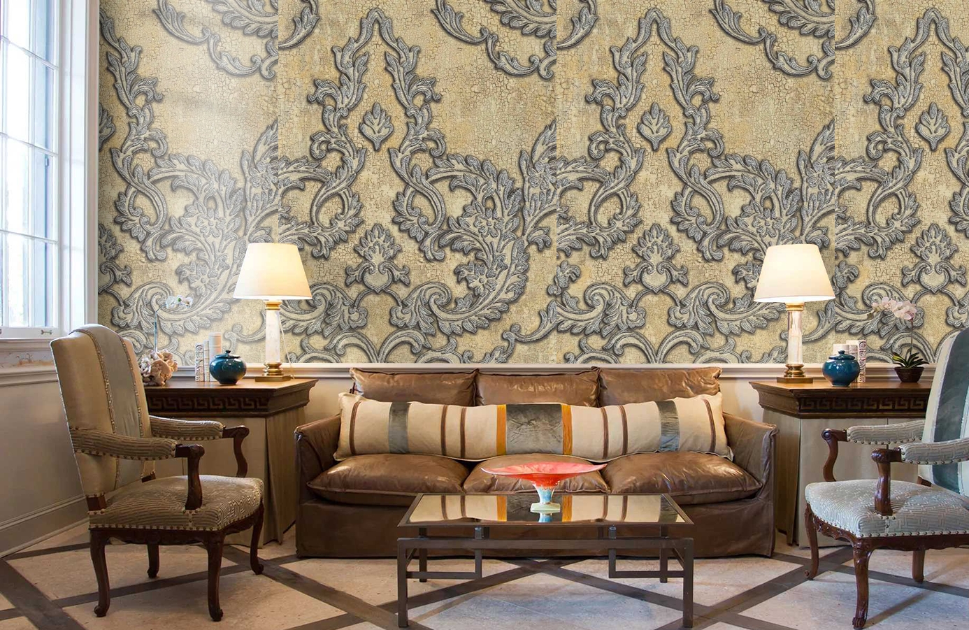 Обои 81804 фото в интерьере кабинета