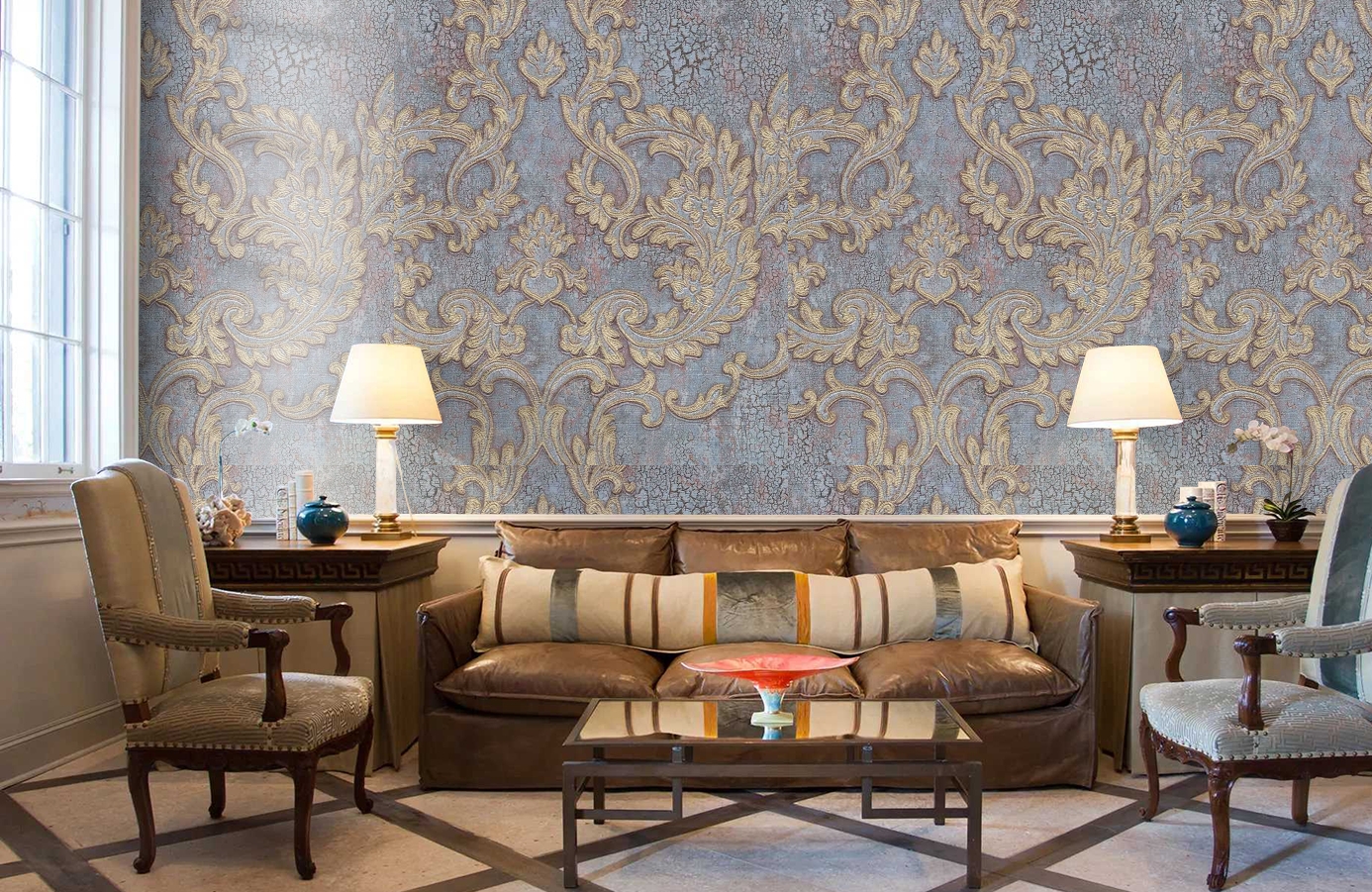 Обои 81808 фото в интерьере кабинета