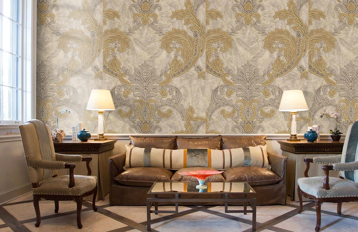 Обои 81852 фото в интерьере кабинета