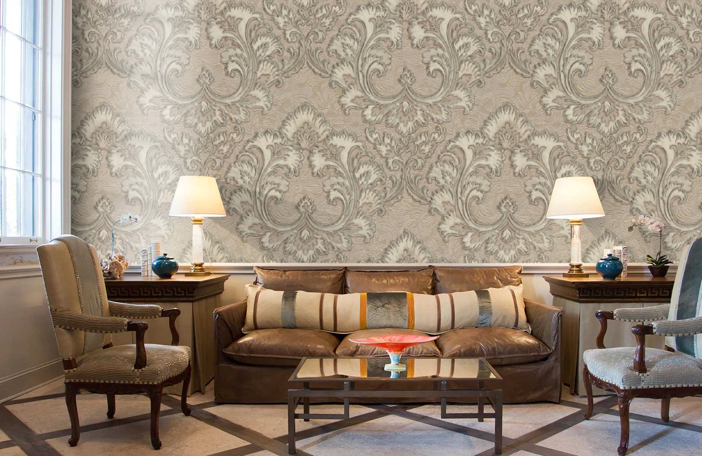 Обои 81929 фото в интерьере кабинета