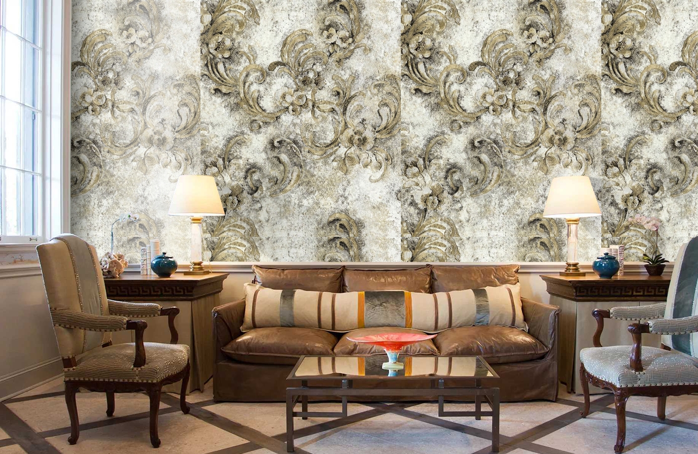 Обои 82546 фото в интерьере кабинета