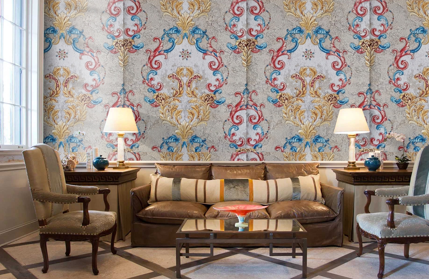 Обои 82801 фото в интерьере кабинета