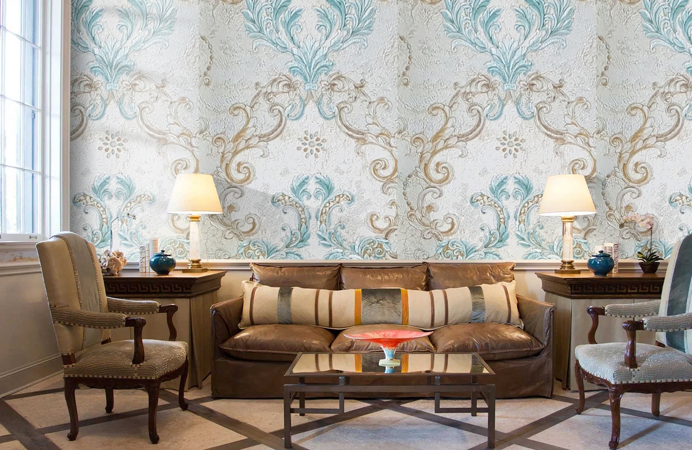 Обои 82804 фото в интерьере кабинета